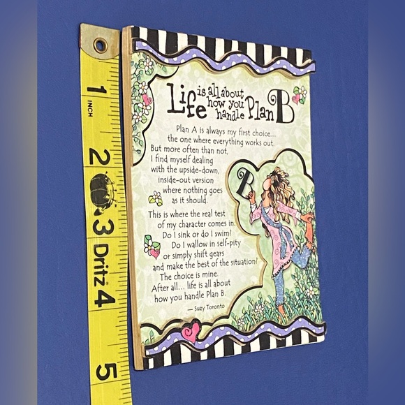 Blue Mountain Arts “Life is all about How You Handle Plan B” magnet w/easel back - Picture 8 of 11